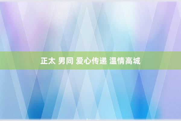 正太 男同 爱心传递 温情高城