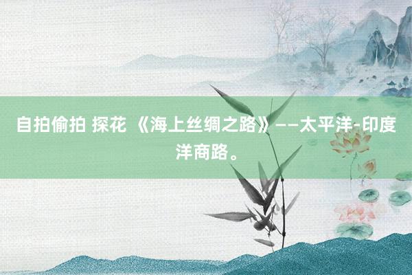 自拍偷拍 探花 《海上丝绸之路》——太平洋-印度洋商路。