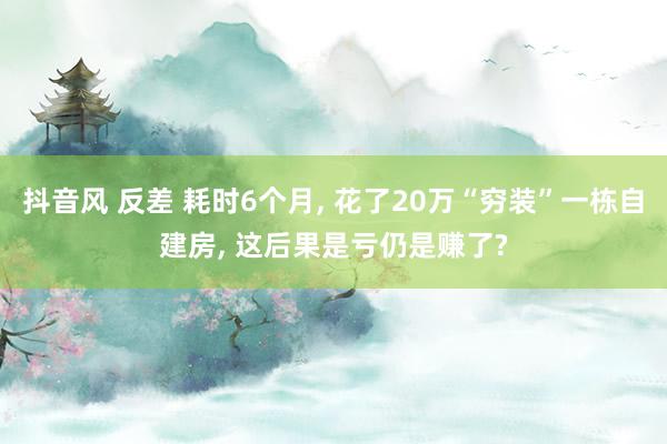 抖音风 反差 耗时6个月， 花了20万“穷装”一栋自建房， 这后果是亏仍是赚了?